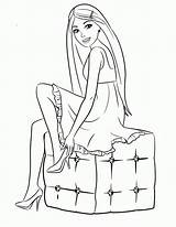 Barbie Coloring Pages Printable Pdf Print Colouring Color Fashion Doll Mermaid Book Easy Clipart Friends Princess Musketeers Three Popular Fairy sketch template