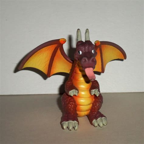 Brown Dragon Sticking Its Tongue Out Pvc Figure Loose Used