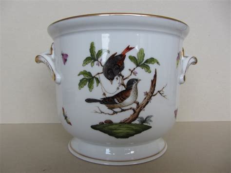 herend rothschild bird cachepot porcelain catawiki