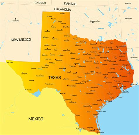 texas map guide   world