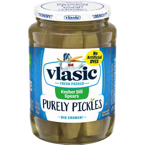 vlasic purely pickles kosher dill pickle spears  oz jar walmartcom