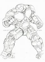 Hulkbuster Buster Ironman Easy Buser sketch template