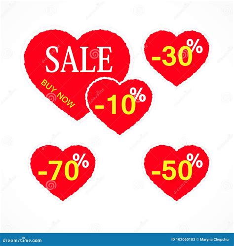 style hearts sale signs hearts  interest discounts vector