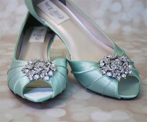 mint green wedding shoes for bride dyeable wedding shoes etsy