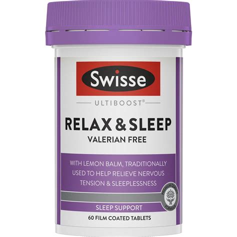 Swisse Ultiboost Relax Sleep Tablets For Sleep Support 60 Pack