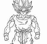 Goku Saiyan Ssj Lineart Kaioken Getdrawings Dbz Fc04 sketch template