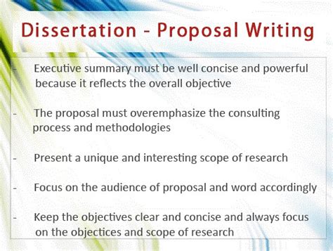 dissertation proposal  writing center