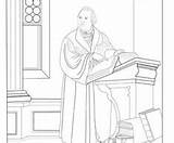Luther Reformation Coloring Pages Martin sketch template