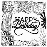 Birthday Coloring Pages Happy Adult Adults Printable 5th Life Stress Anti Snoopy Cards Sheets Coloriage Printables Color Getdrawings Print Divyajanani sketch template