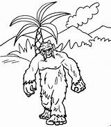 Yeti Coloring sketch template