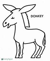 Donkey Coloring Outline Animals Farm Printable Pages Preschool Animal Color Tail Kids Outlines Donkeys Drawing Colouring Print Clipart Sheet Horse sketch template