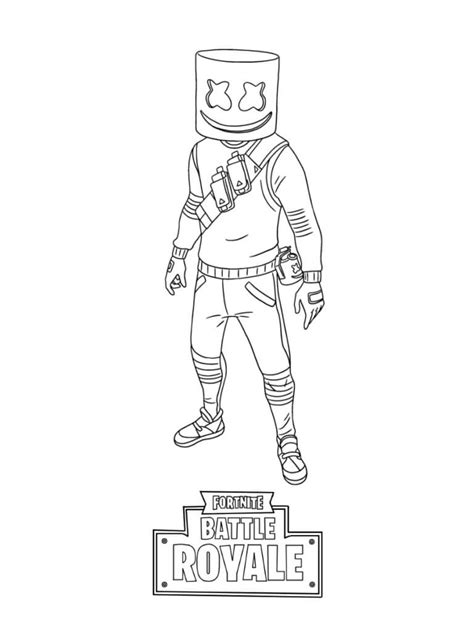 marshmello fortnite coloring pages printable   draw fortnite