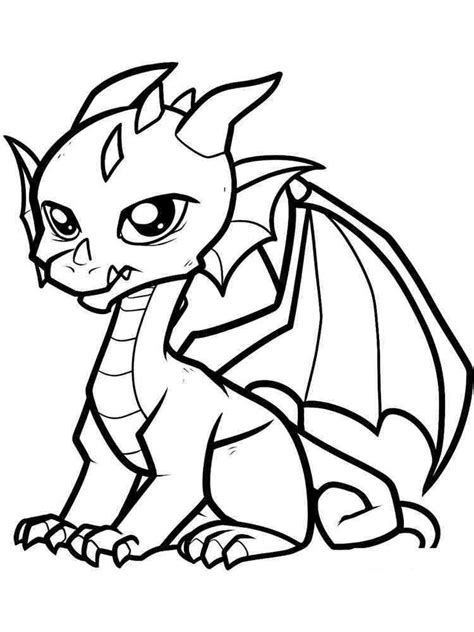 printable coloring page dragon