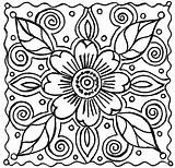 Coloring Pages Floral Printable Getcolorings Flower sketch template