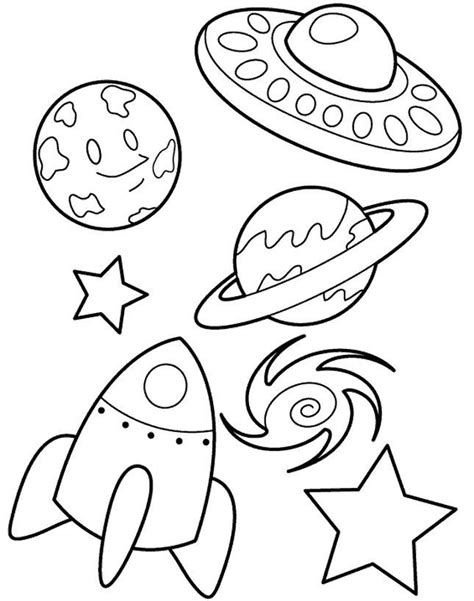 planet coloring pages  stars  spaceships  printable coloring