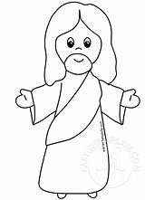 Jesus Cartoon Coloring Nazareth Template Easter sketch template