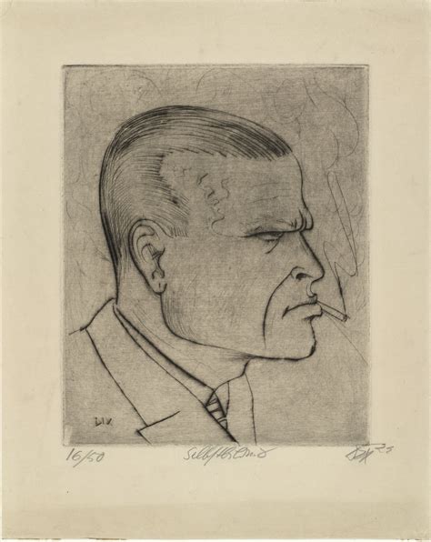 Moma The Collection Otto Dix Self Portrait With Cigarette