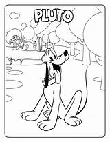 Pluto Coloring Pages Printable Disney Kids Sheets Mickey Mouse sketch template