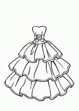 Coloring Pages Wedding Dress Choose Board Kids sketch template