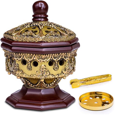 incense burner bakhoor burner frankincense resin luxury octagon