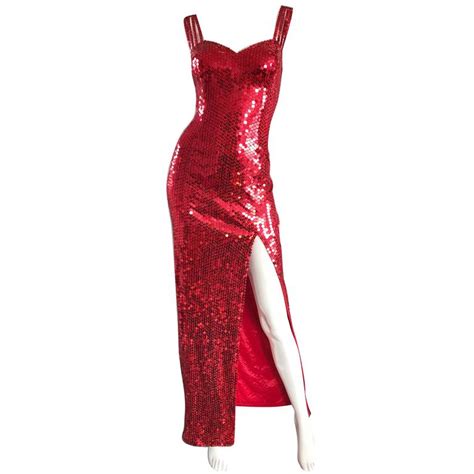 della roufogali vintage sexy 1990s red sequin dress jessica rabbit