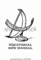 Equatorial Drawn Sundial sketch template