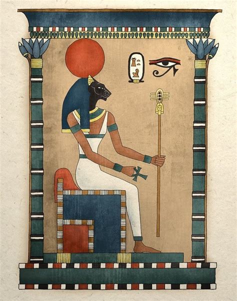 ancient egyptian art print goddess bastet