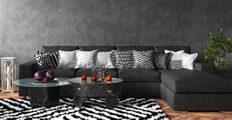 throw pillows  black couch  ideas  pictures
