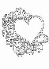 Coloring Pages Heart Mandala Coeur Adult Colorama Doodle Printable Zentangle Coloriage Hugolescargot Amour Google Hearts Anniversary Frame Happy Quilling Patterns sketch template