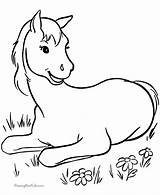 Cartoon Pages Coloring Horses sketch template