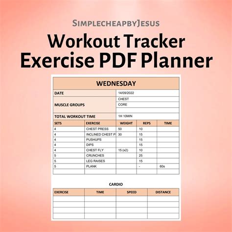 workout tracker   format exercise log template workout templates