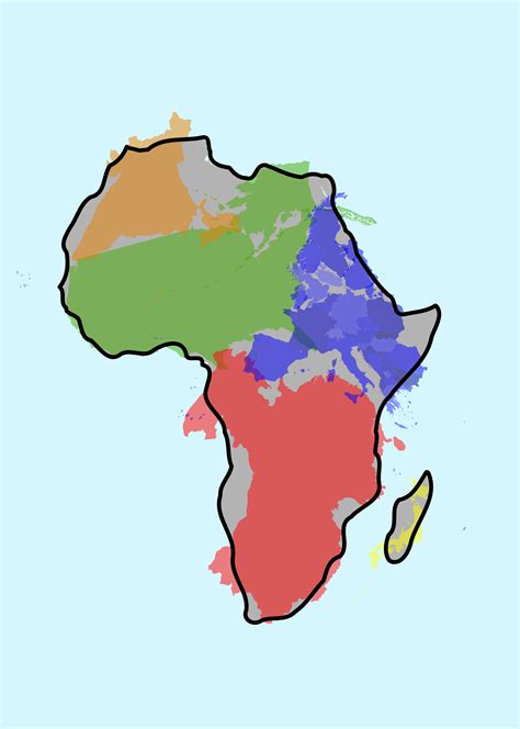 true size  africa map exaggerates  size  european countries oc rdataisbeautiful