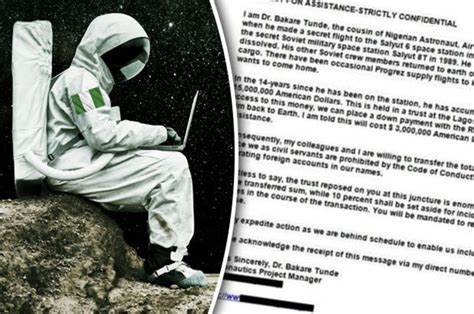 nigerian astronaut stuck in space needs your help in hiliarious scam daily star