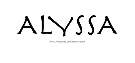 Alyssa Name Tattoo Designs