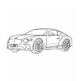 Bentley Continental Gt Bentayga sketch template