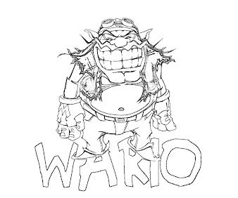 wario coloring page