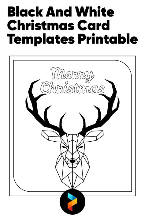 black  white christmas card templates printable