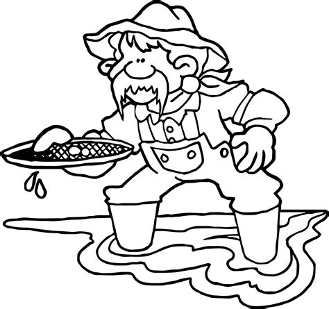 gold rush coloring pages