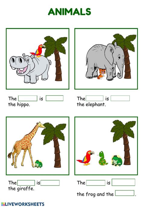 animals  prepositions   interactive worksheet