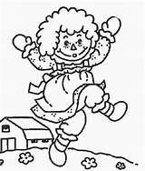 Raggedy Ann Coloring Pages Andy Cartoons Book Printable Color Colouring Kids Clipart Library Dolls Print Clip Popular sketch template
