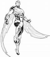 Falcon Marvel Avengers Coloring Pages Template Sketch Drawings sketch template