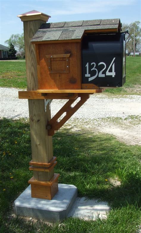 handyman  llc diy mailbox rustic mailboxes mailbox post