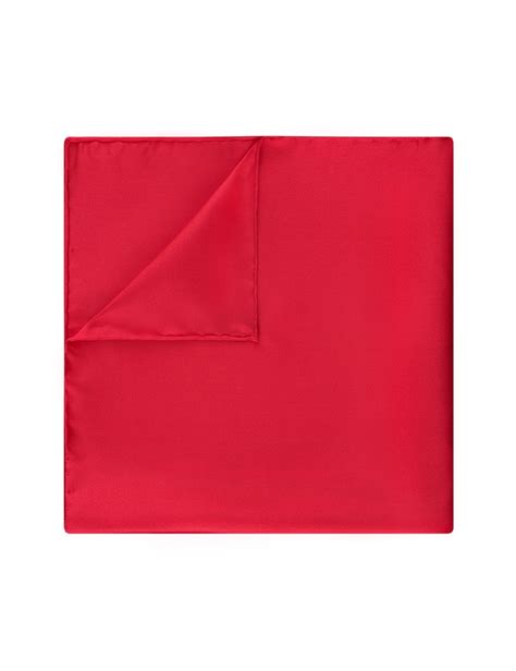 mens red pocket square  silk hawes curtis