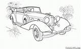 Royce Benz 540k sketch template