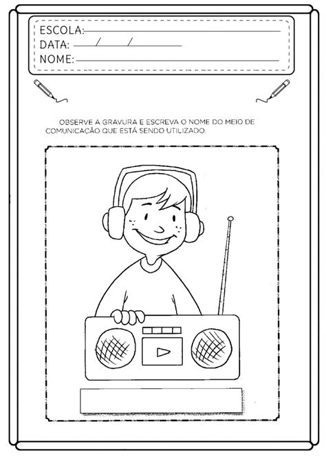 Atividades Meios De Comunicação Educação Infantil Para Imprimir
