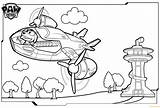 Patrol Paw Pages Coloring Flying Color sketch template