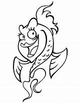 Coloring Fish Cartoon Pages Cute Baby Clipart Cliparts Colouring Comments Library Pretty Template Coloringhome sketch template