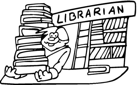 librarian  coloring page  printable coloring pages  kids