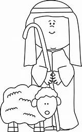 Shepherd Nativity Mycutegraphics sketch template
