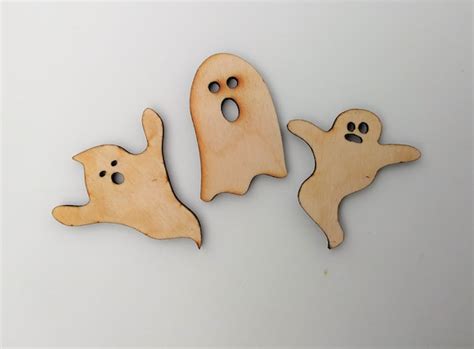 pack wooden ghost cut outs ghost cut outs halloween cut etsy